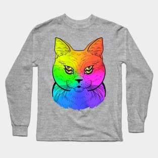 The Color Spectrum Cat Long Sleeve T-Shirt